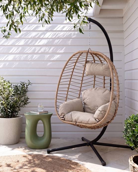 Beliani - Chaise porte-à-faux Tissu Naturel PALLARE - 104x102x195- Beliani - Image 1
