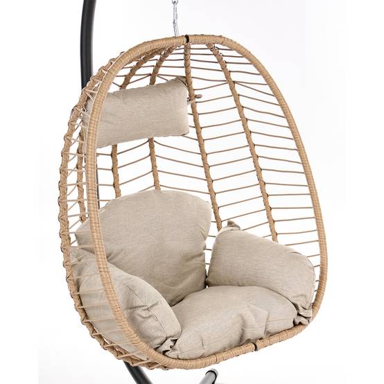 Beliani - Chaise porte-à-faux Tissu Naturel PALLARE - 104x102x195- Beliani - Image 7
