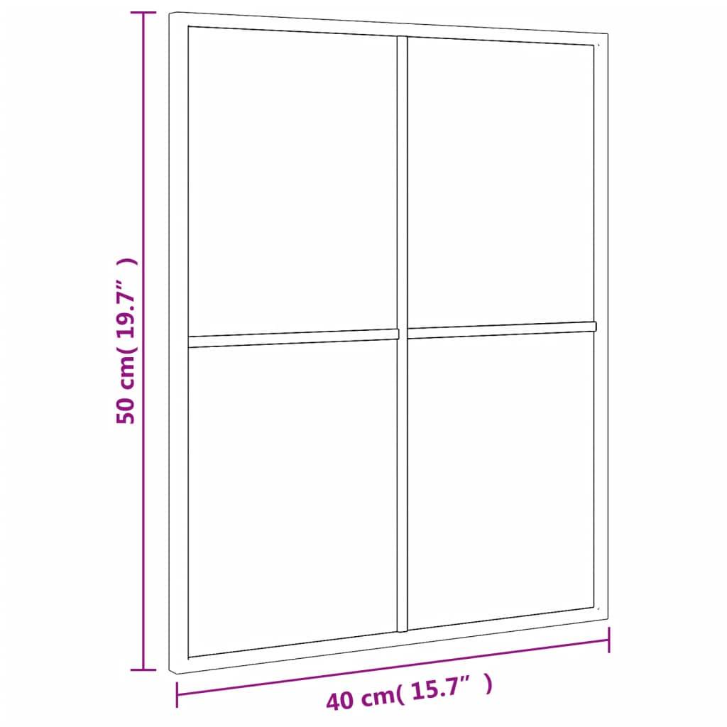 Maison Chic - Miroir mural - Miroir décoratif noir 40x50 cm rectangulaire fer - Image 8