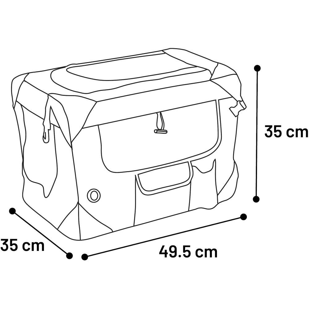 Cage de transport XS Geronimo Bleu 35 x 49.5 x H 35 cm pour chien max 7 kg - Image 6
