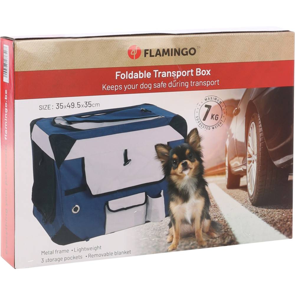 Cage de transport XS Geronimo Bleu 35 x 49.5 x H 35 cm pour chien max 7 kg - Image 7
