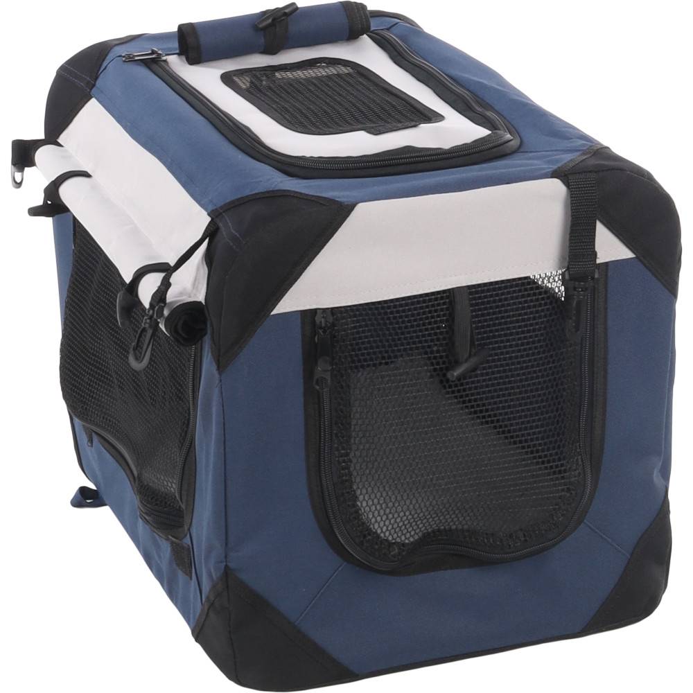 Cage de transport XS Geronimo Bleu 35 x 49.5 x H 35 cm pour chien max 7 kg - Image 1
