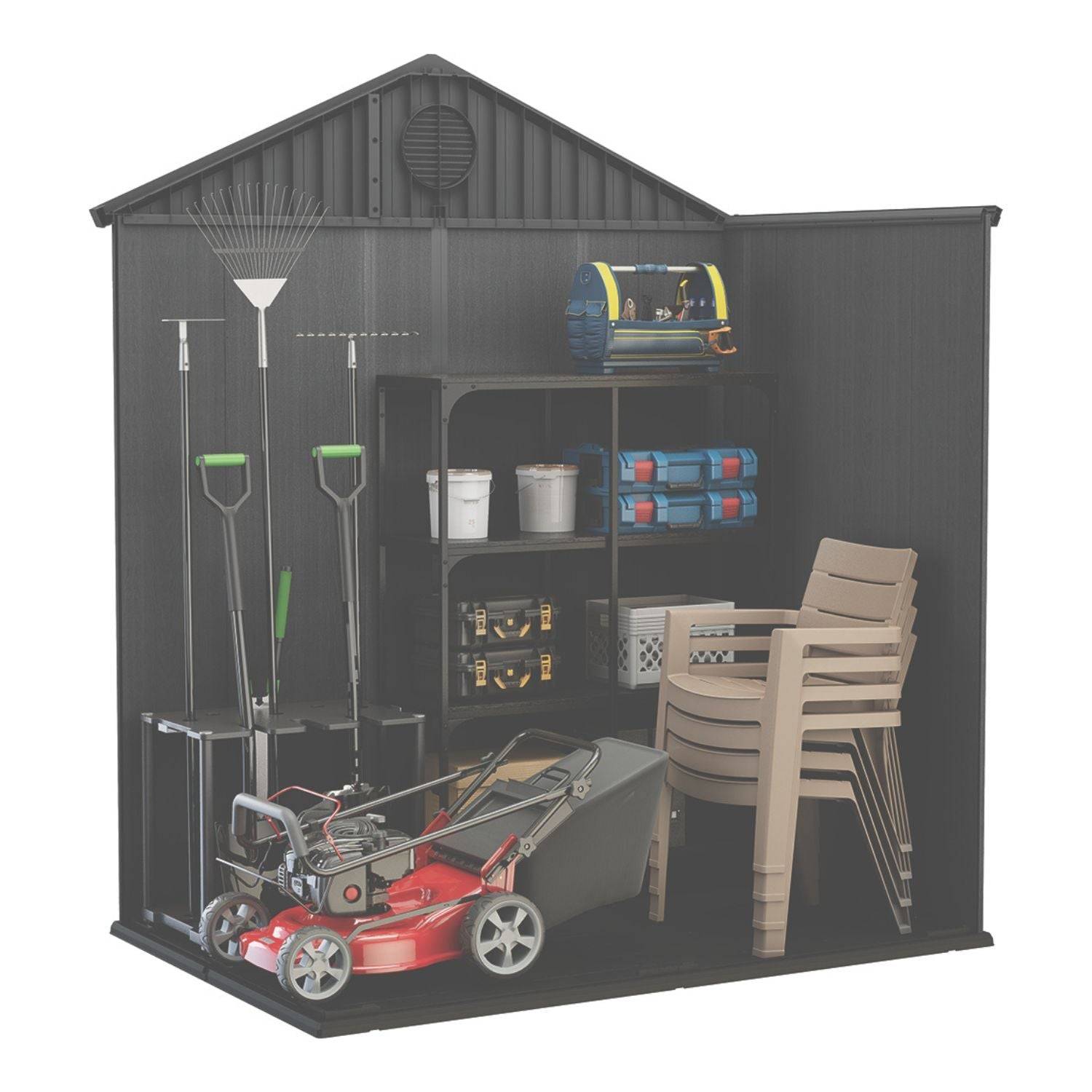 Keter - Abri de jardin 2,2m² DARWIN 6x4 Gris Keter - Image 5