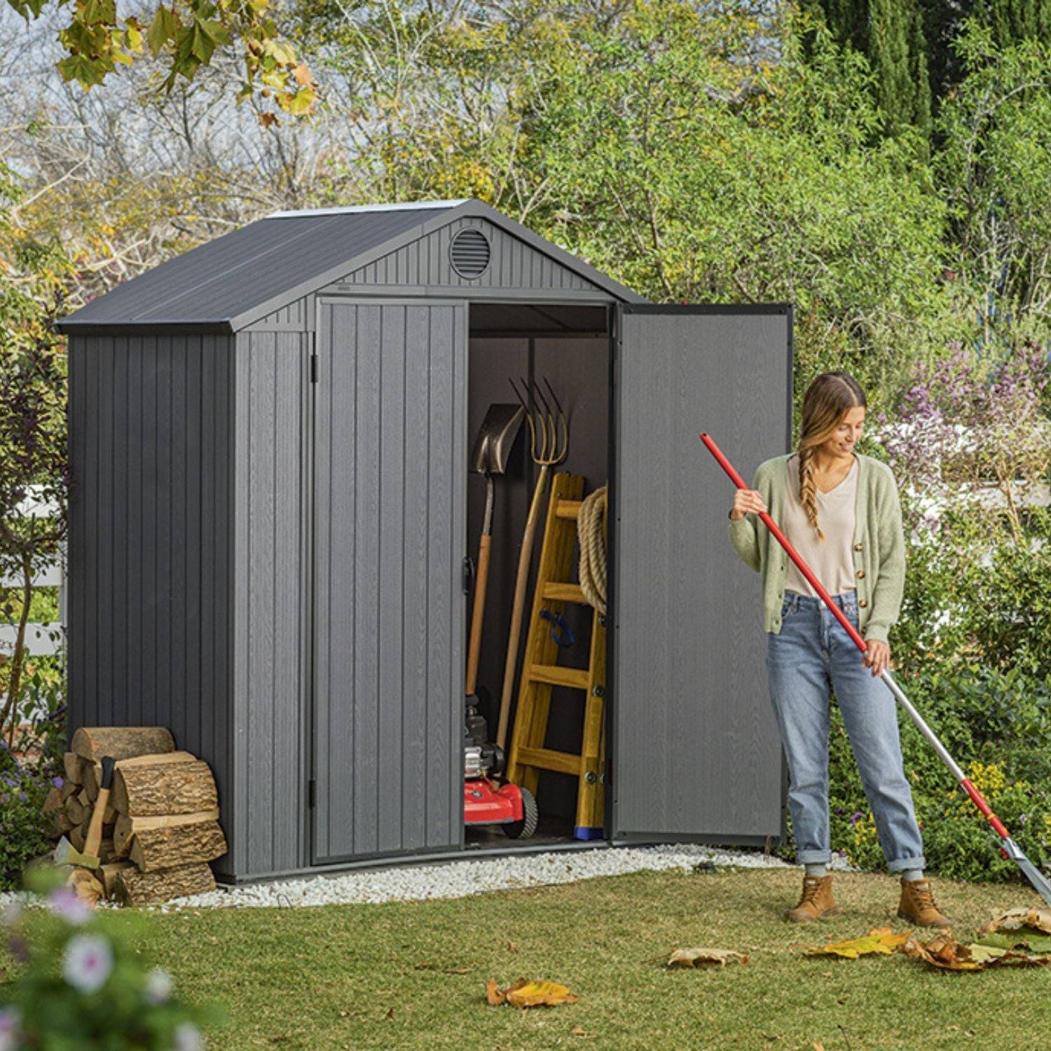 Keter - Abri de jardin 2,2m² DARWIN 6x4 Gris Keter - Image 4