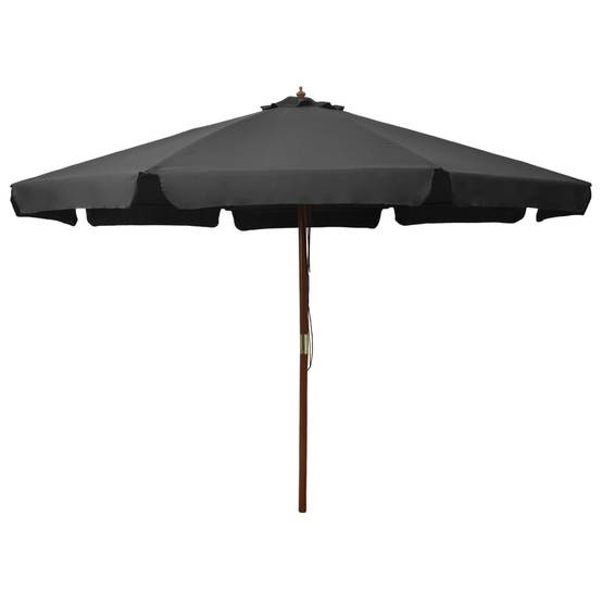 Parasol avec mât en bois 330 cm anthracite - Image 1
