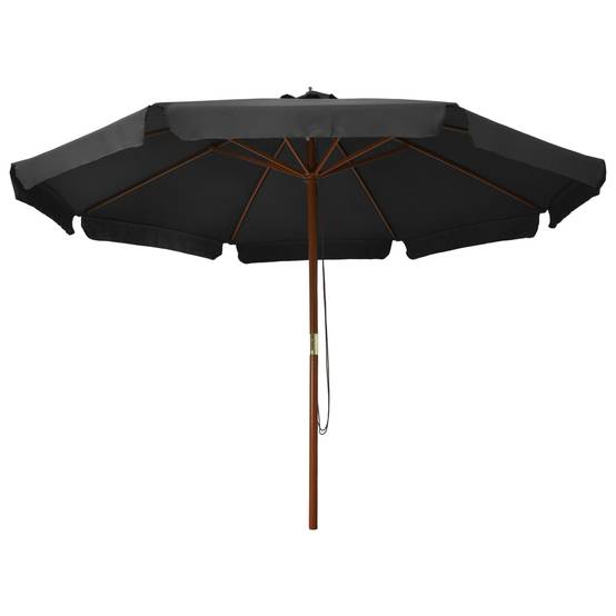 Parasol avec mât en bois 330 cm anthracite - Image 2