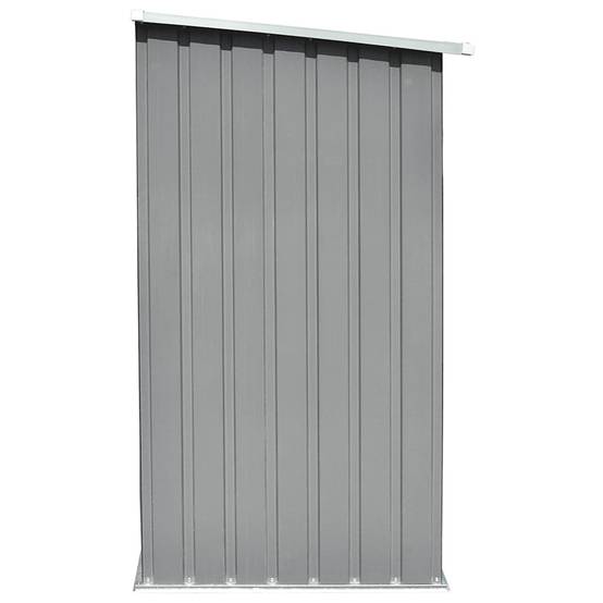 Range-bûches Acier Galvanisé 2m³ pour Jardin ou Terrasse 163x83x154 cm Gris - ComfortXL Outdoor Living - Image 5