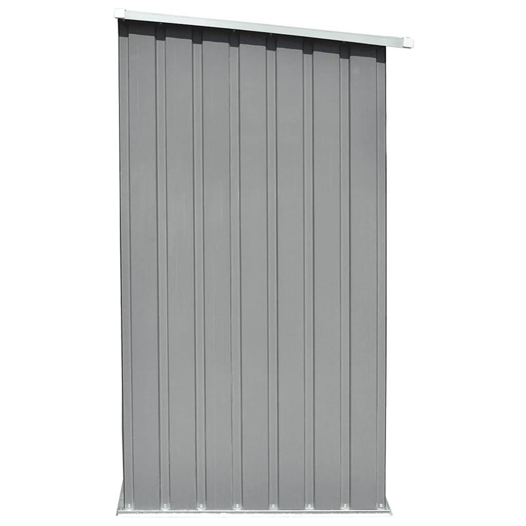 Range-bûches Acier Galvanisé 2m³ pour Jardin ou Terrasse 163x83x154 cm Gris - ComfortXL Outdoor Living - Image 5