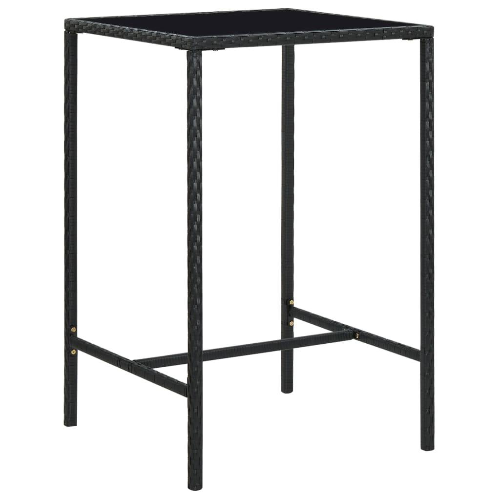 Helloshop26 - Ensemble de bar de jardin 5 pièces résine tressée noir - Imagen 2