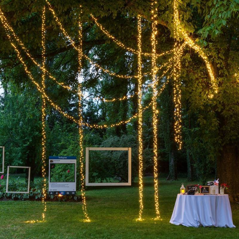 Lotti - Guirlande lumineuse 30m BOA D6cm 1500 LED ambré 8 programmes câble transparent Lotti - Imagen 4