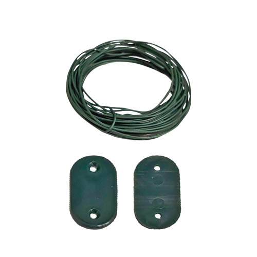 Ribimex - Kit fixation vert pour brise-vue lot de 30 avec 4 mètres de fil