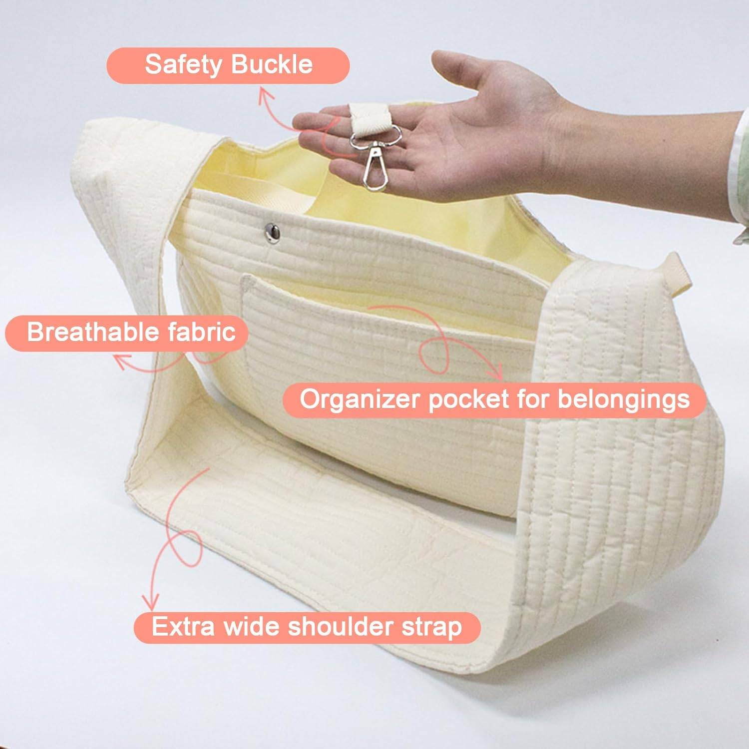 Sac de transport pour chat et chien - Capacité de charge jusqu'à 9 kg - Sangle de sécurité intégrée - Respirant et léger - Petit - Living123 - Image 2