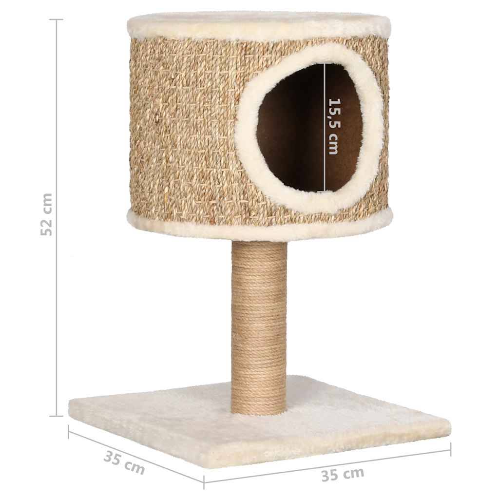 Vidaxl - Arbre à chat avec appartement et griffoir 52 cm Herbiers marins vidaXL 170972 - Imagen 3