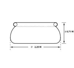 Habrita - Habillage bois hexagonal pour spas et piscines gonflables / largeur extérieure 2,77 m x largeur intérieure bord à bord 2,21 m x hauteur 0,71 m - Imagen 4