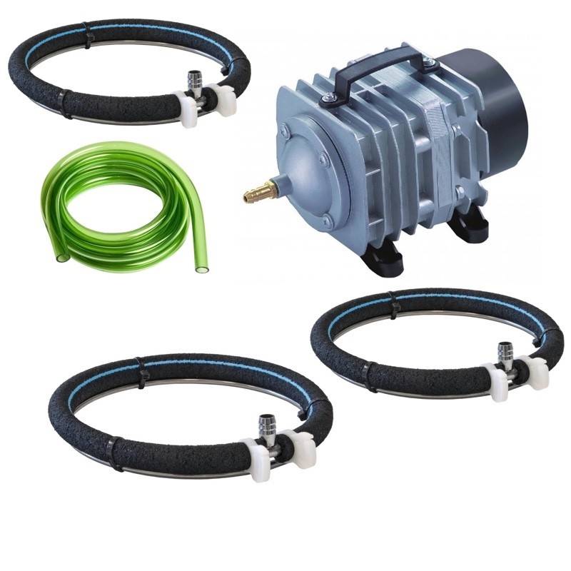 Set aération 3 Diffuseurs Poreux 22 cm pour bassin de jardin de max. 5 m³