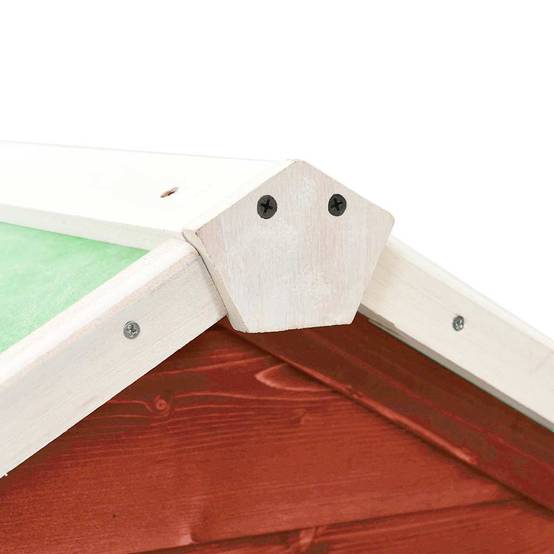 Vidaxl - Clapier Rouge et blanc 140x63x120 cm Bois de sapin massif vidaXL 170871 - Imagen 6