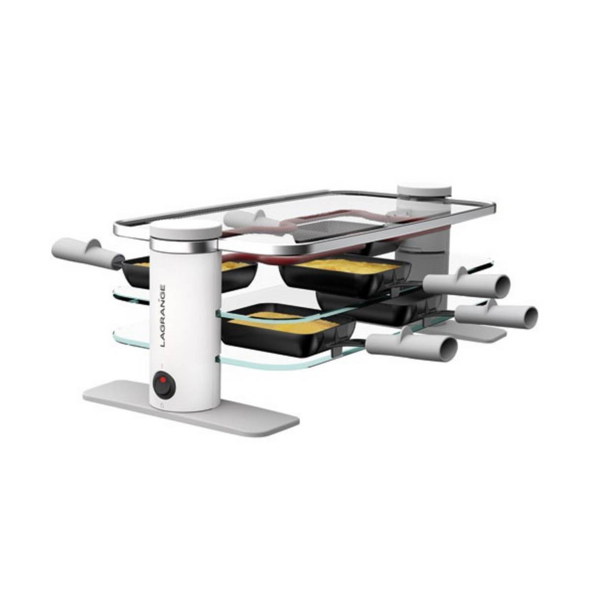 Appareil à Raclette Lagrange 8 Personnes – 1000W – Plat Verre – Modèle 009808