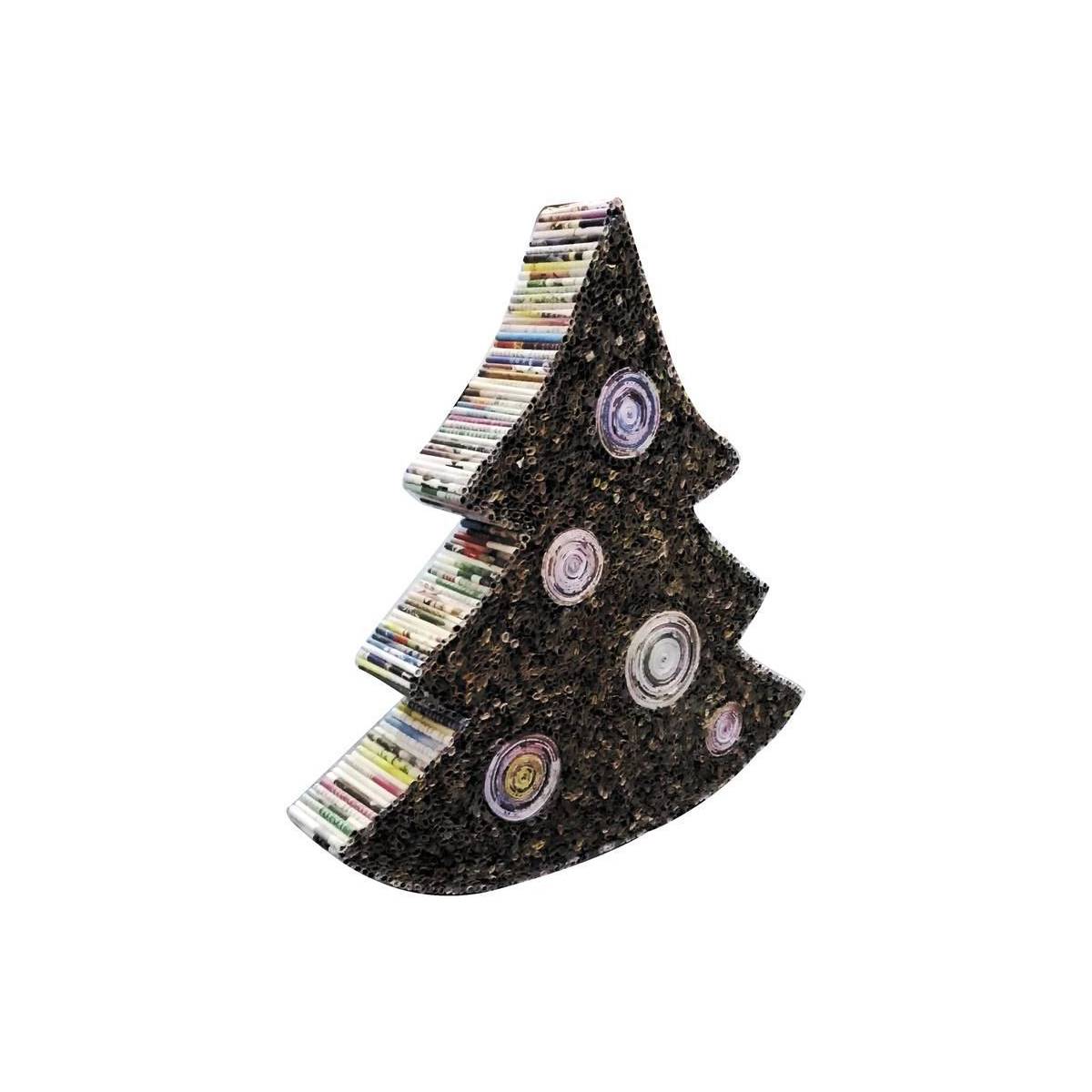 Aubry Gaspard - Sapin de Noël en papier recyclé – Déco originale et éthique 38 cm - Imagen 1