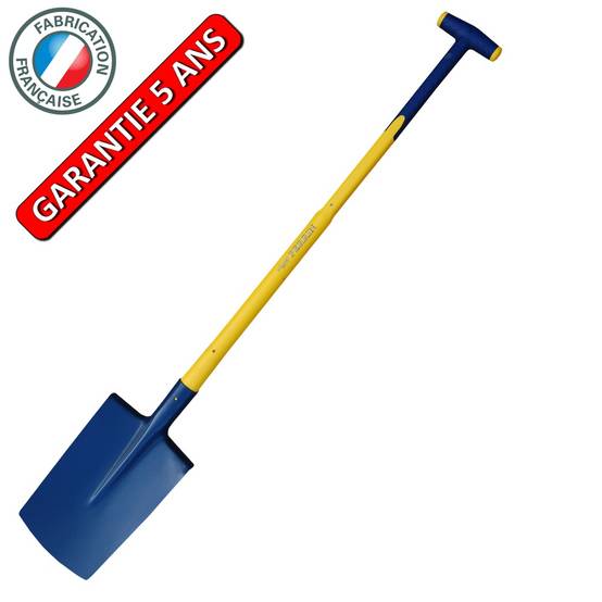 Outils Perrin - Bêche standard de 28 manche composite béquille incassable, pour le jardin et le potager Outils Perrin