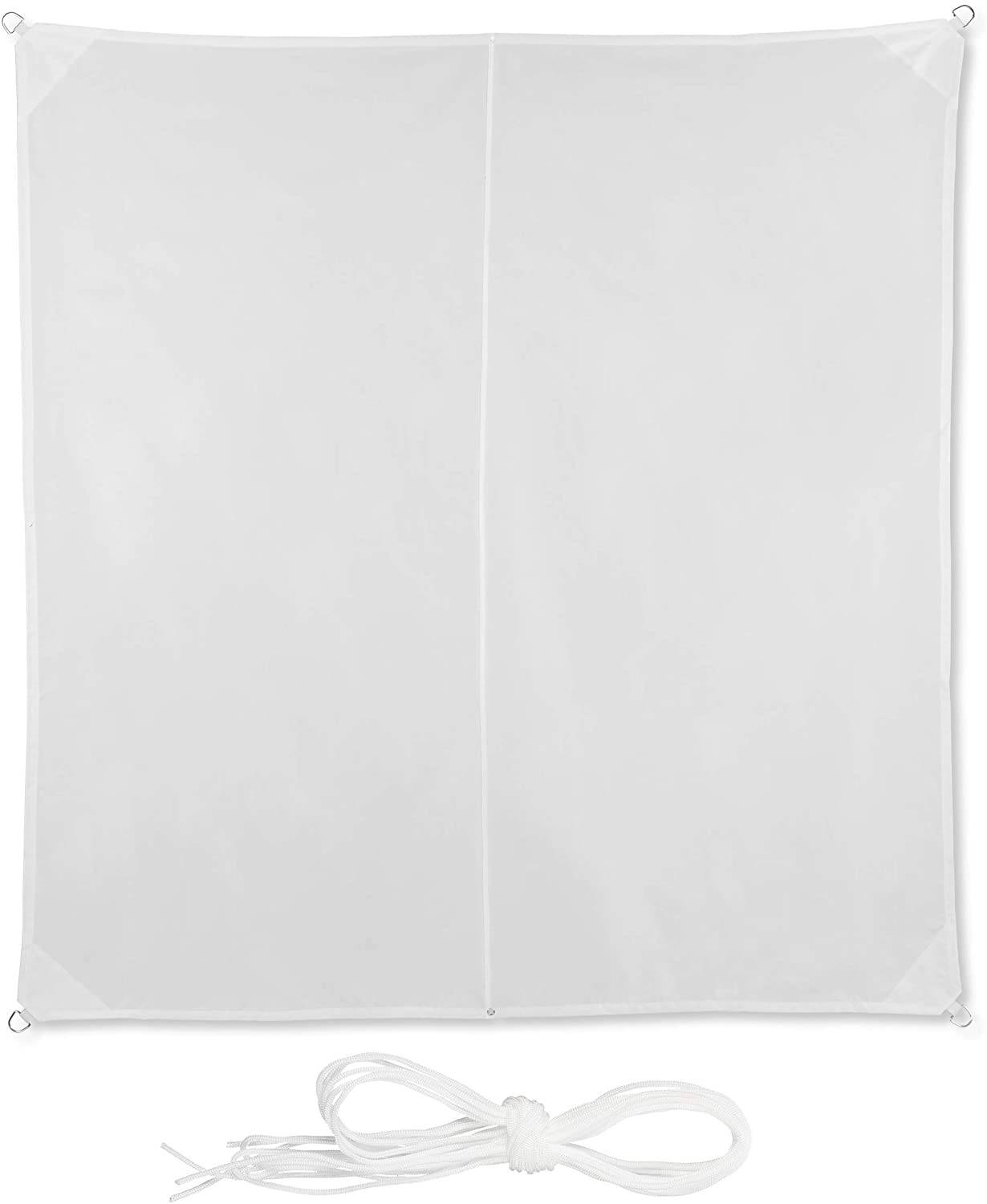 Helloshop26 - Voile d'ombrage carré 3 x 3 m blanc - Imagen 1