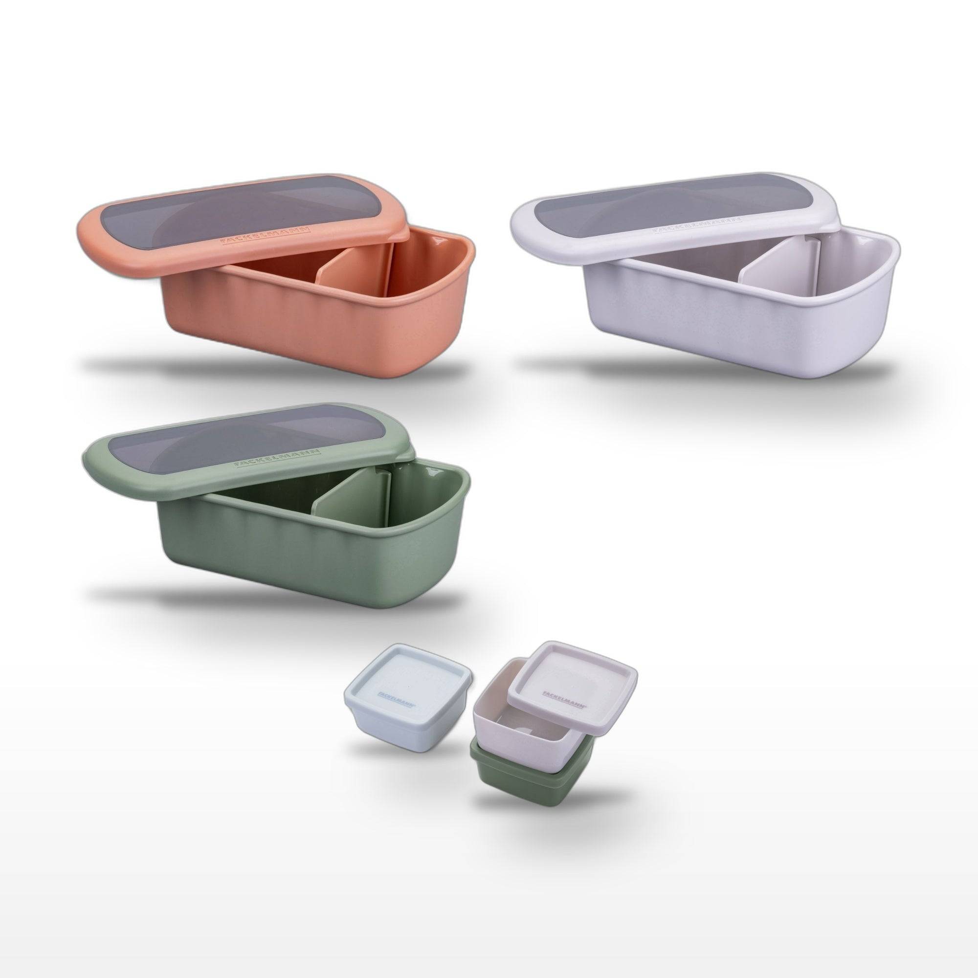 Lot de 3 lunch box 1L avec 3 boites à sauce Fackelmann Storage - Image 1