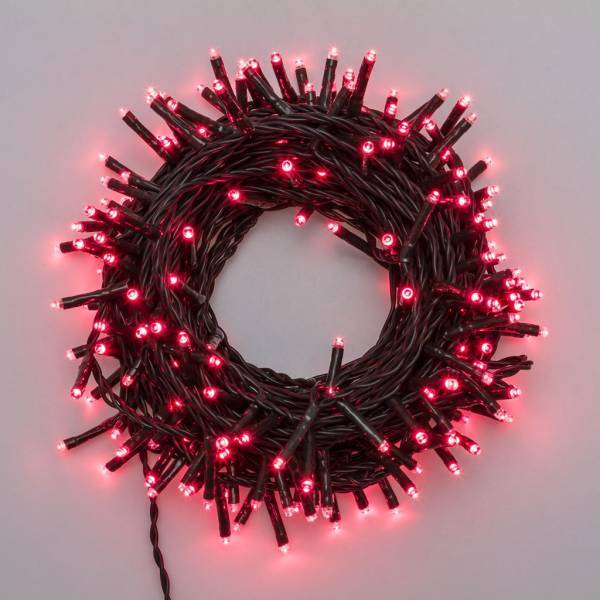 Lotti - Guirlande lumineuse rouge 13m 180mini LED 8 modes d'animations câble vert Lotti - Imagen 1