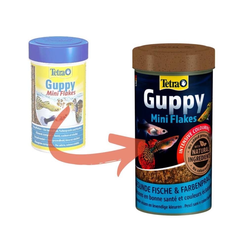 Tetra - Guppy mini flocons 30g - 100 ml Aliment pour les Guppies, platys, mollys, porte-épées - Imagen 3