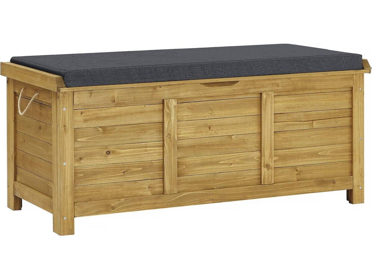 Coffre De Jardin "gana" En Bois - 125 X 60 X 55 Cm - Marron -habitat Et Jardin - Image 1