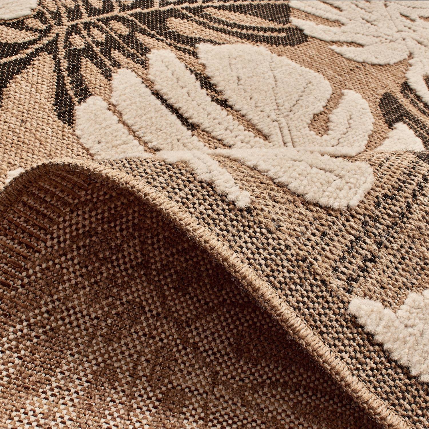 Autre - Tapis intérieur et extérieur en polypropylène marron 120x170cm - Imagen 5