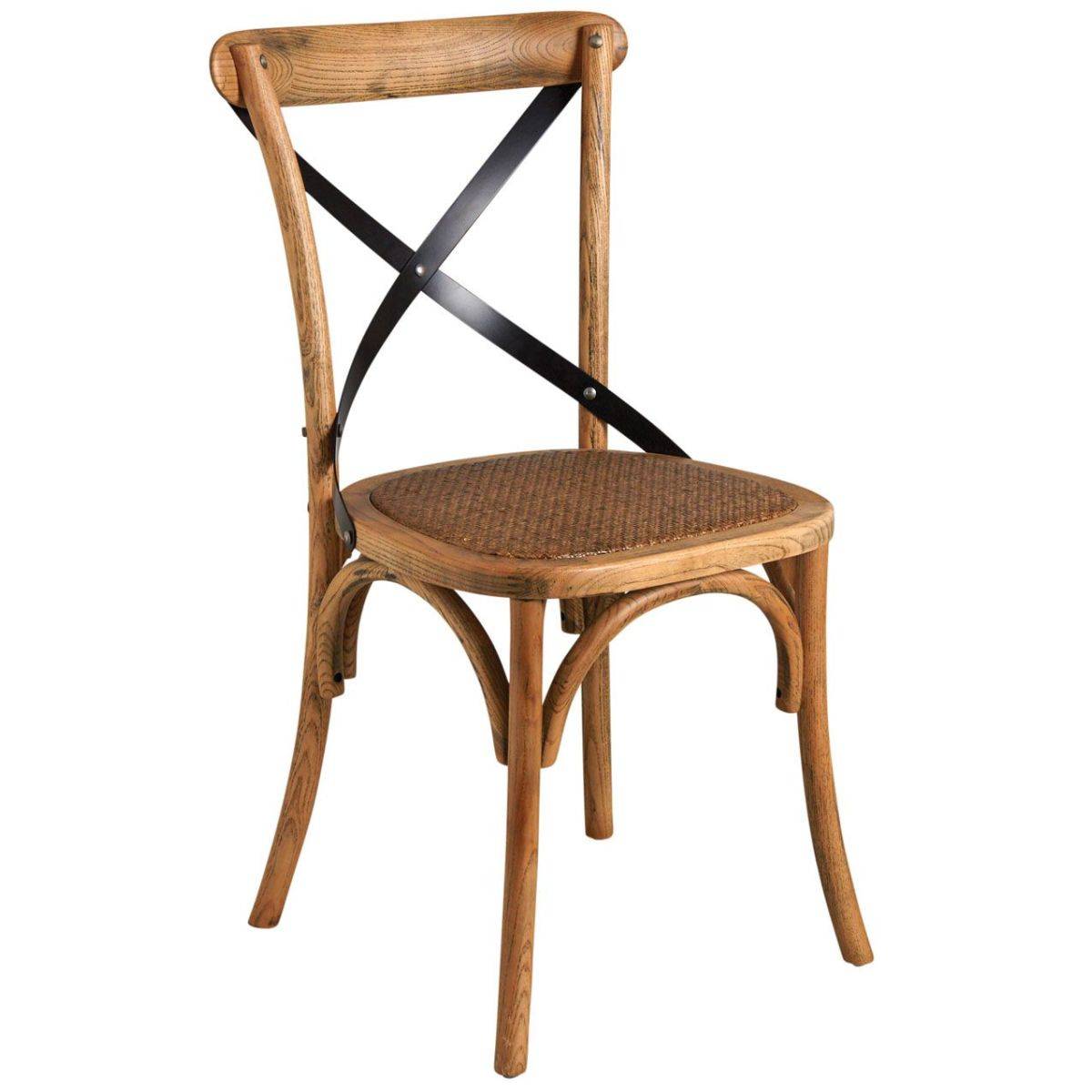 Aubry Gaspard - Chaise bistrot en hêtre vieilli unitaire - Imagen 1