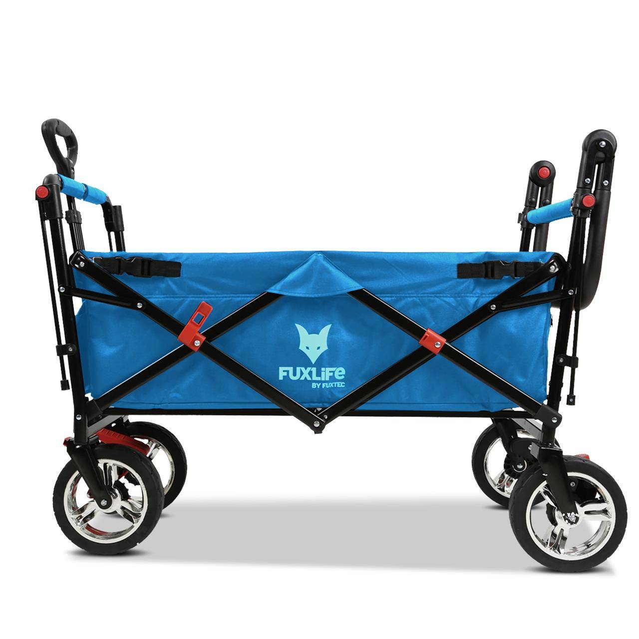 FUXLIFE FX-CT700 Chariot Pliable  • Wagon de Transport Compact 75 kg • Grandes Roues • Camping & Jardin - Image 8