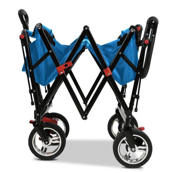 FUXLIFE FX-CT700 Chariot Pliable • Wagon de Transport Compact 75 kg • Grandes Roues • Camping & Jardin - Image 9
