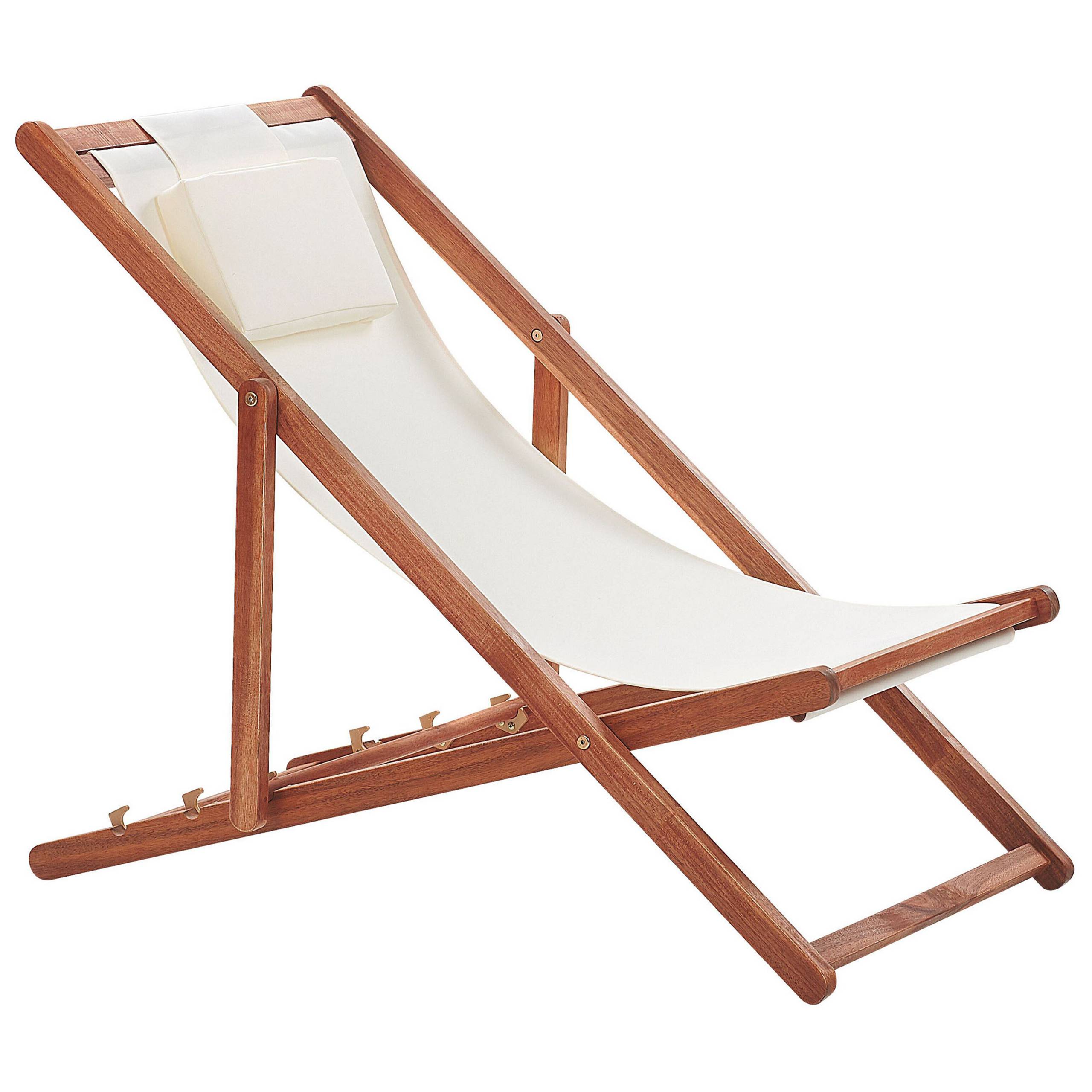 Beliani - Chaise longue Tissu Blanc cassé AVELLINO - Beliani - Imagen 2
