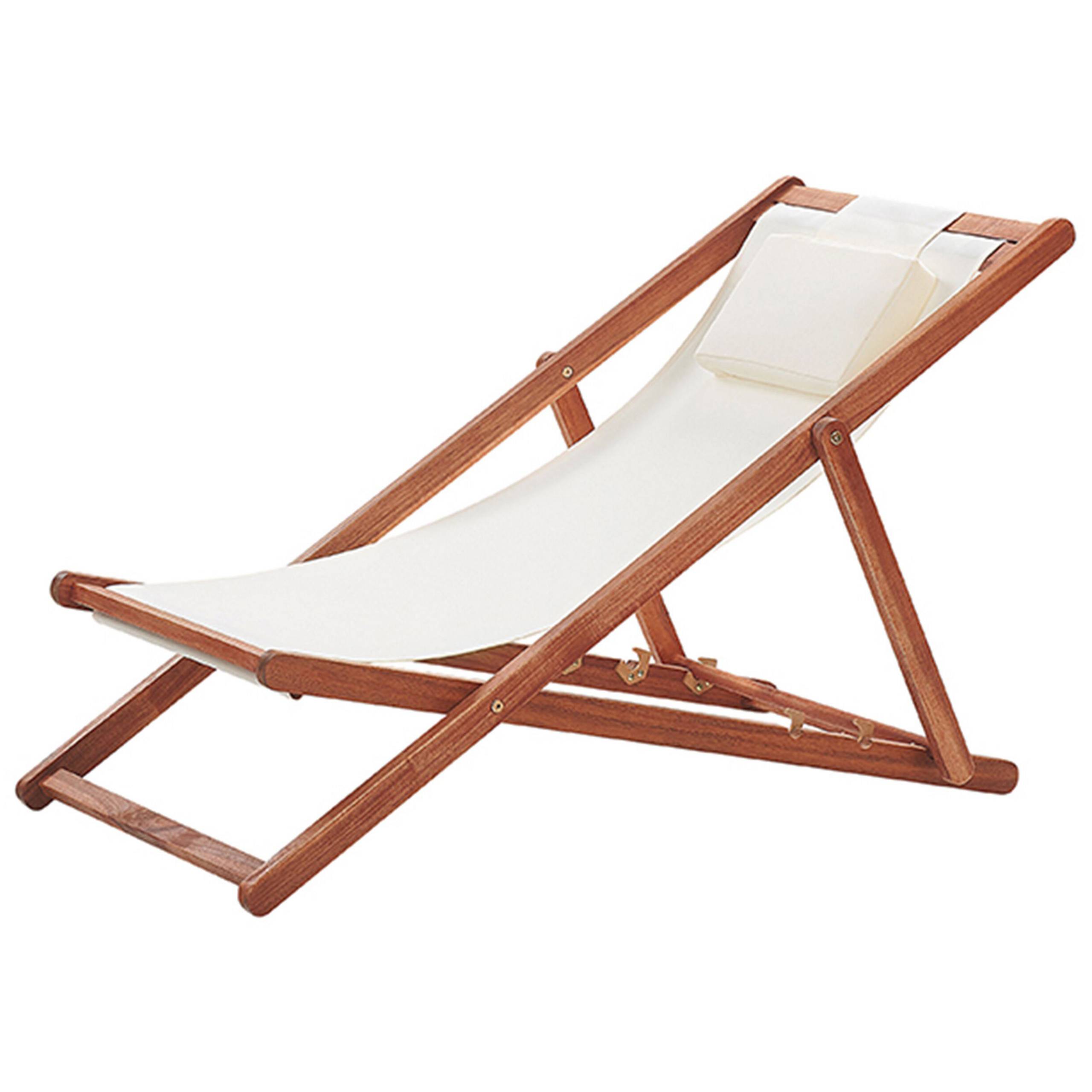 Beliani - Chaise longue Tissu Blanc cassé AVELLINO - Beliani - Imagen 6