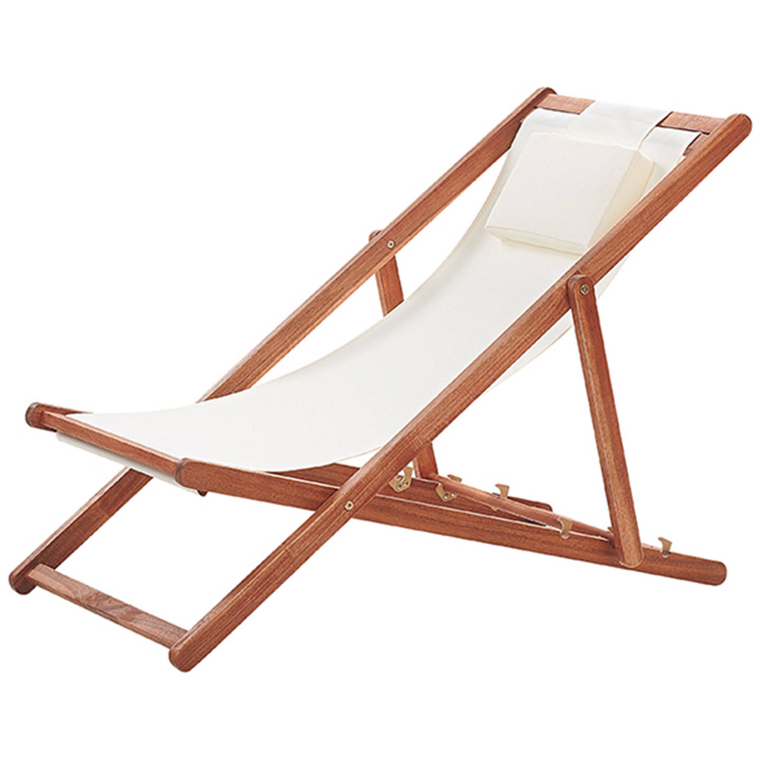 Beliani - Chaise longue Tissu Blanc cassé AVELLINO - Beliani - Imagen 5