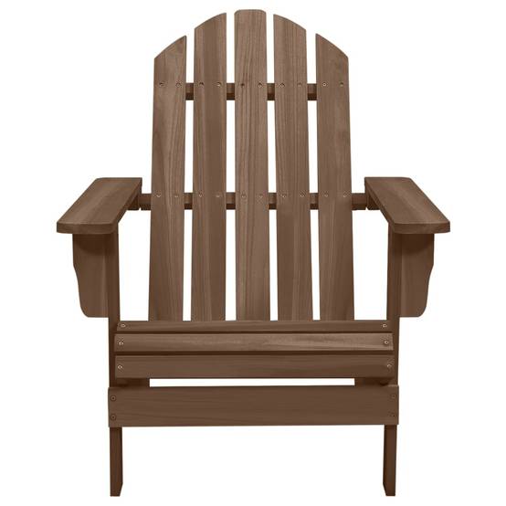 Chaise de jardin - Chaise d'extérieur - Fauteuil d'extérieur Adirondack avec pouf et table Sapin Marron - MEUBLE PRO - Image 9