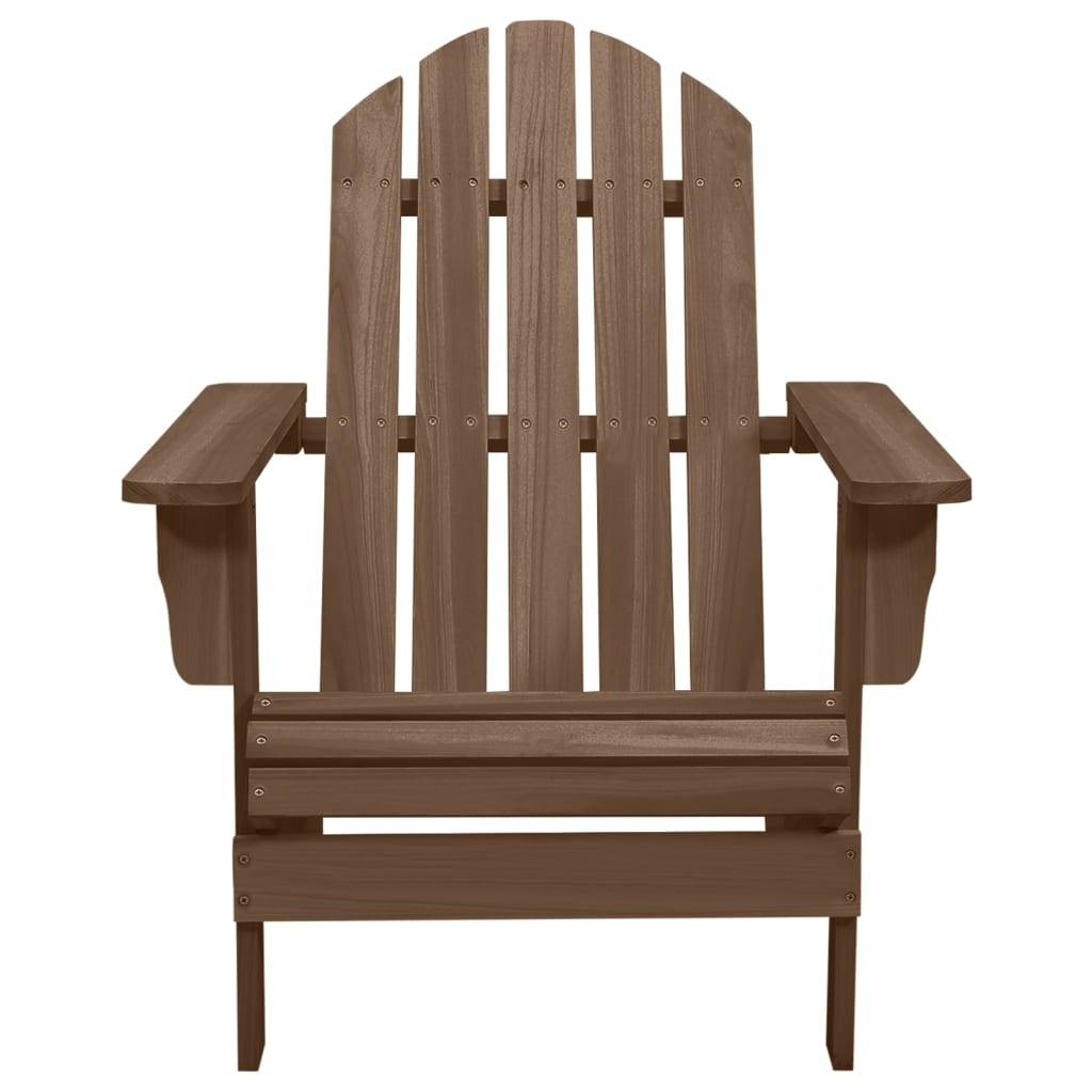 Chaise de jardin - Chaise d'extérieur - Fauteuil d'extérieur Adirondack avec pouf et table Sapin Marron - MEUBLE PRO - Image 9