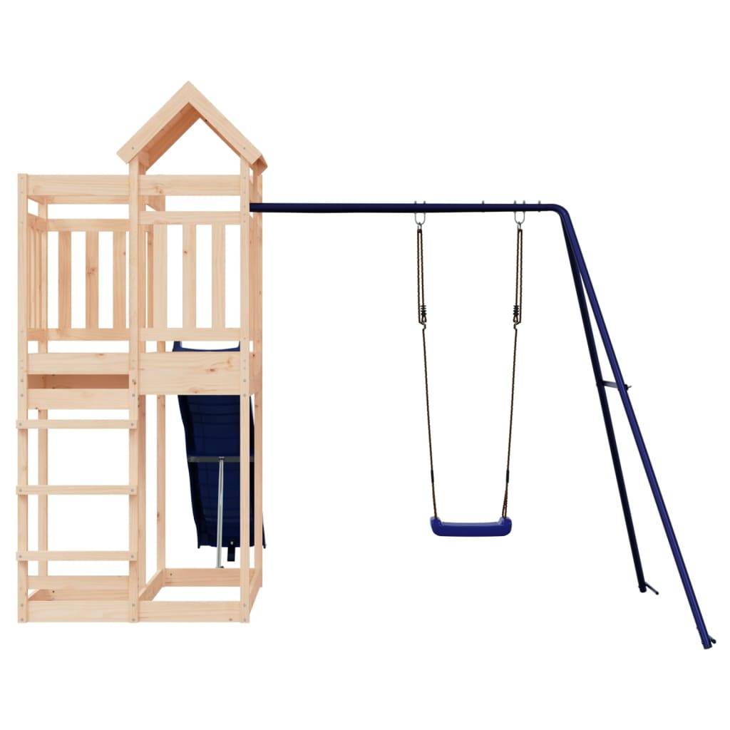 Helloshop26 - Aire de jeux d'extérieur balançoires toboggan portiques robuste jeux jardin 291 x 373 x 238 cm bois de pin massif - Imagen 4
