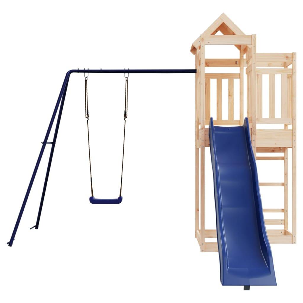 Helloshop26 - Aire de jeux d'extérieur balançoires toboggan portiques robuste jeux jardin 291 x 373 x 238 cm bois de pin massif - Imagen 3