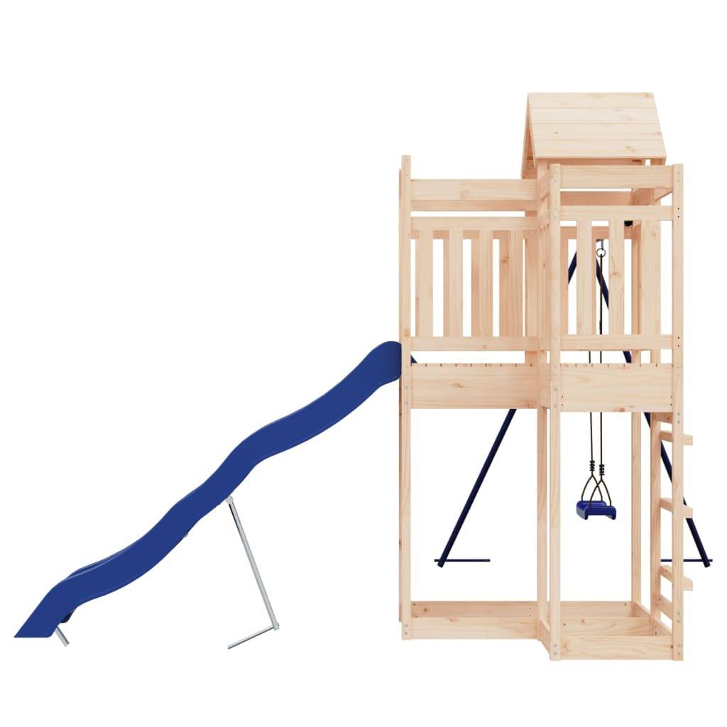 Helloshop26 - Aire de jeux d'extérieur balançoires toboggan portiques robuste jeux jardin 291 x 373 x 238 cm bois de pin massif - Imagen 5