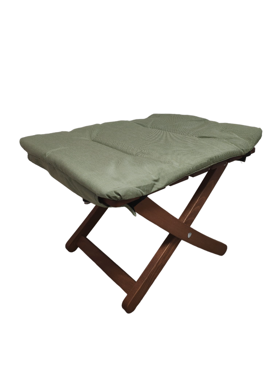 Fiam - Repose-Pieds MATTY SOFT Bois d'Hêtre Oléfine VERT SAUGE 46x51x37 cm FIAM