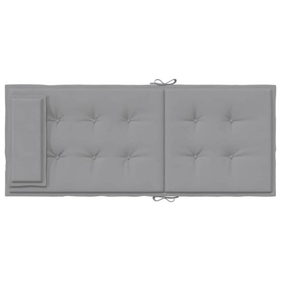 Lot de 2 coussins de chaise à dossier haut tissu oxford gris 120 x 50 x 3 cm - PANGIVO - Image 7