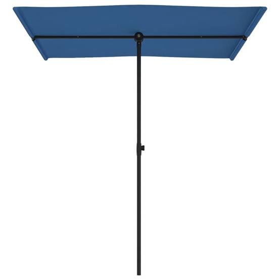 Helloshop26 - Parasol d'extérieur avec mât en aluminium 180 x 130 cm bleu azuré - Imagen 3