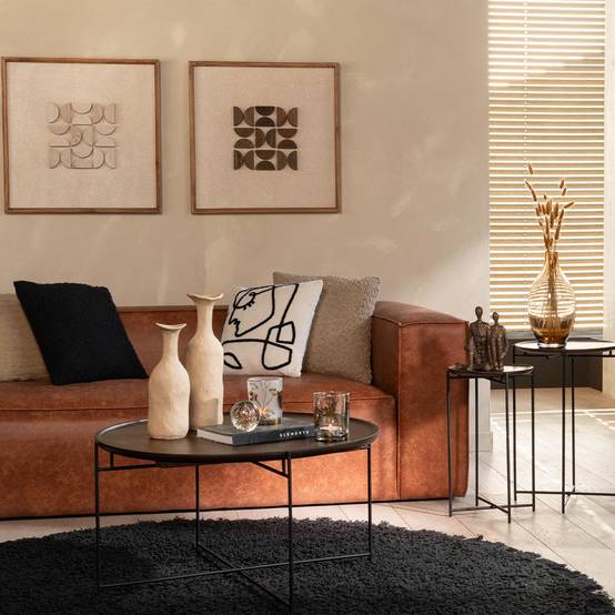 Vase Déco en Métal "Agra" 39cm Beige - Image 3