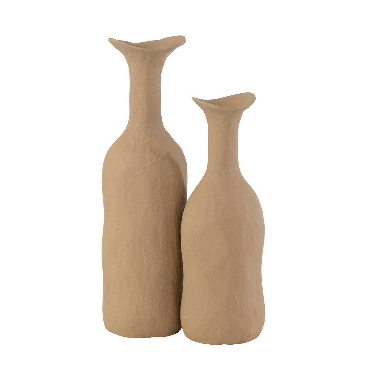 Vase Déco en Métal "Agra" 39cm Beige - Image 2