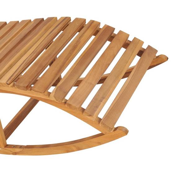 Helloshop26 - Transat chaise longue bain de soleil lit de jardin terrasse meuble d'extérieur à bascule avec coussin bois de teck solide - Imagen 4
