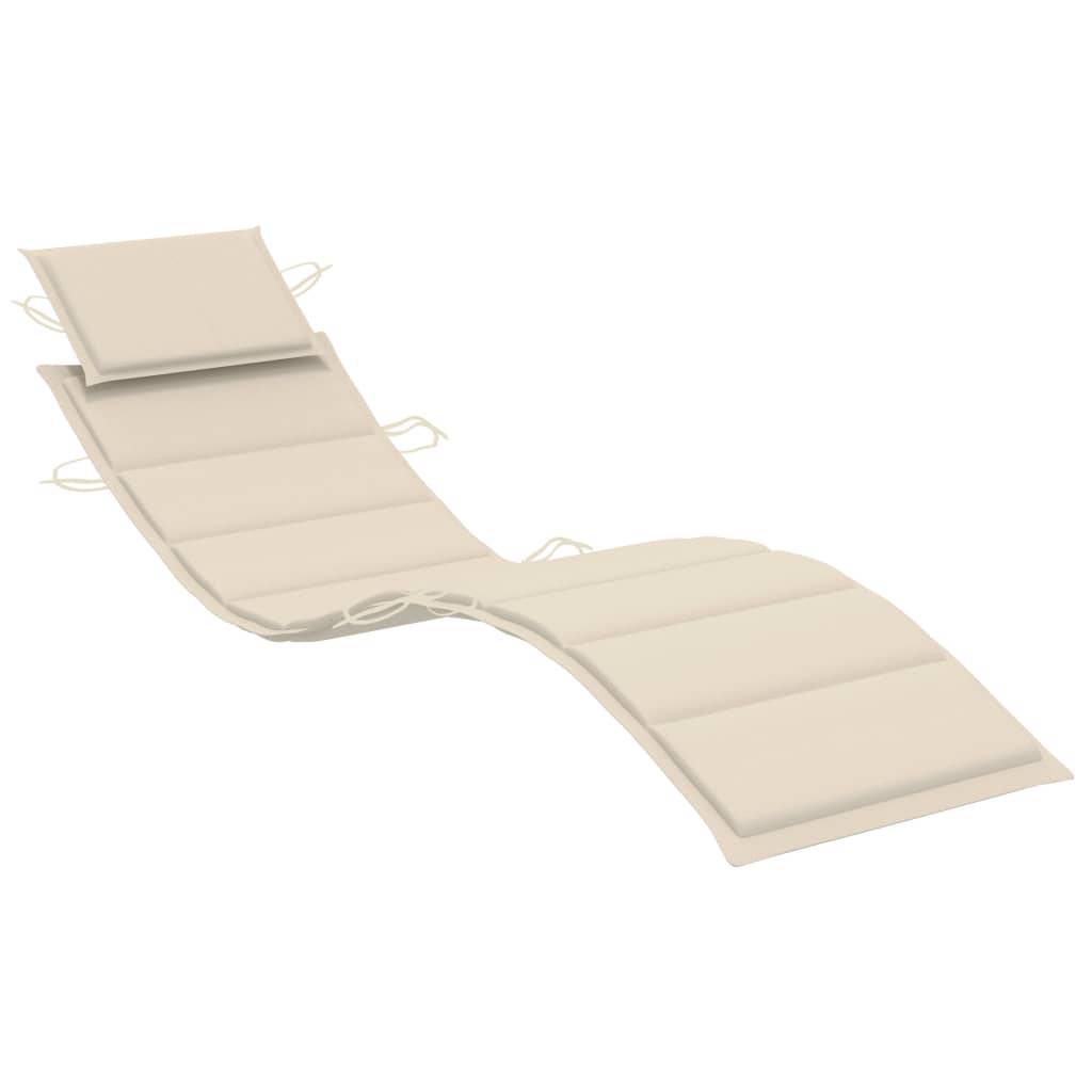Helloshop26 - Transat chaise longue bain de soleil lit de jardin terrasse meuble d'extérieur à bascule avec coussin bois de teck solide - Imagen 5