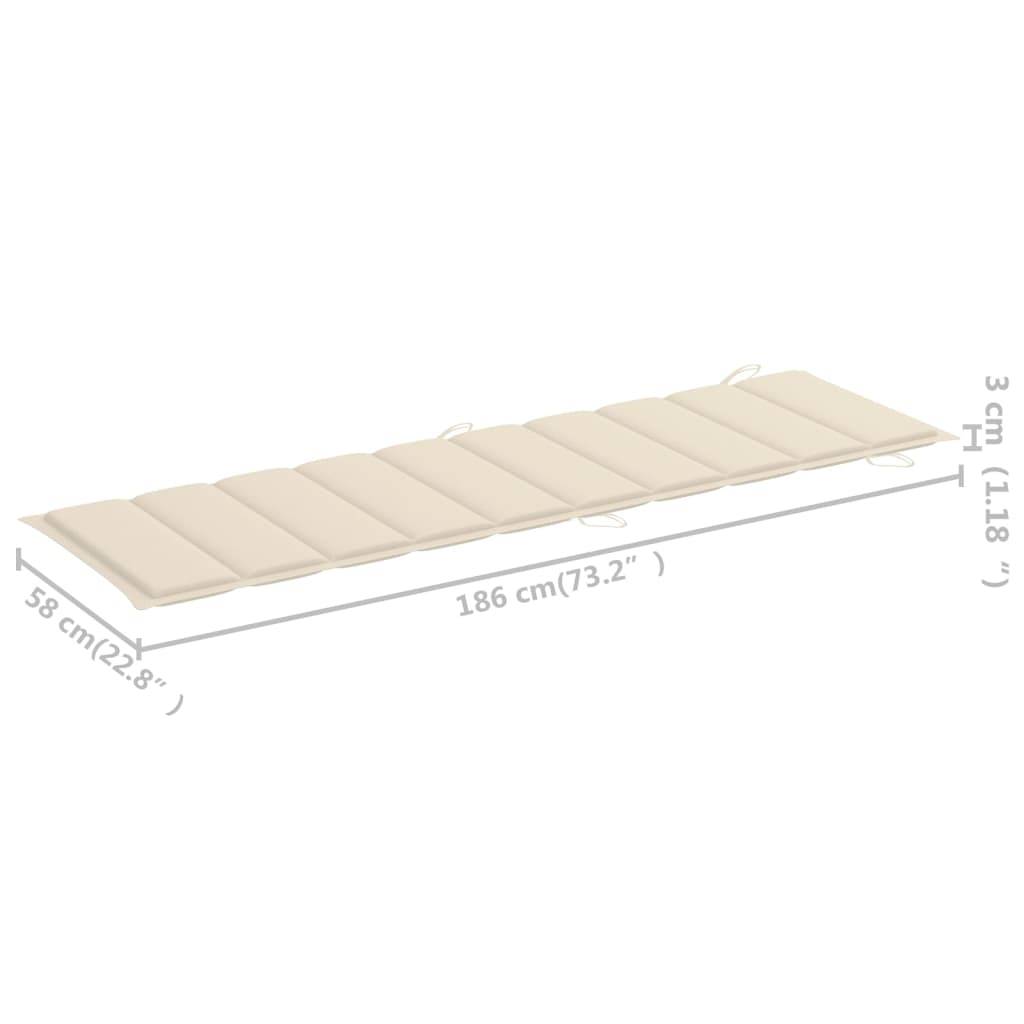 Helloshop26 - Transat chaise longue bain de soleil lit de jardin terrasse meuble d'extérieur à bascule avec coussin bois de teck solide - Imagen 9