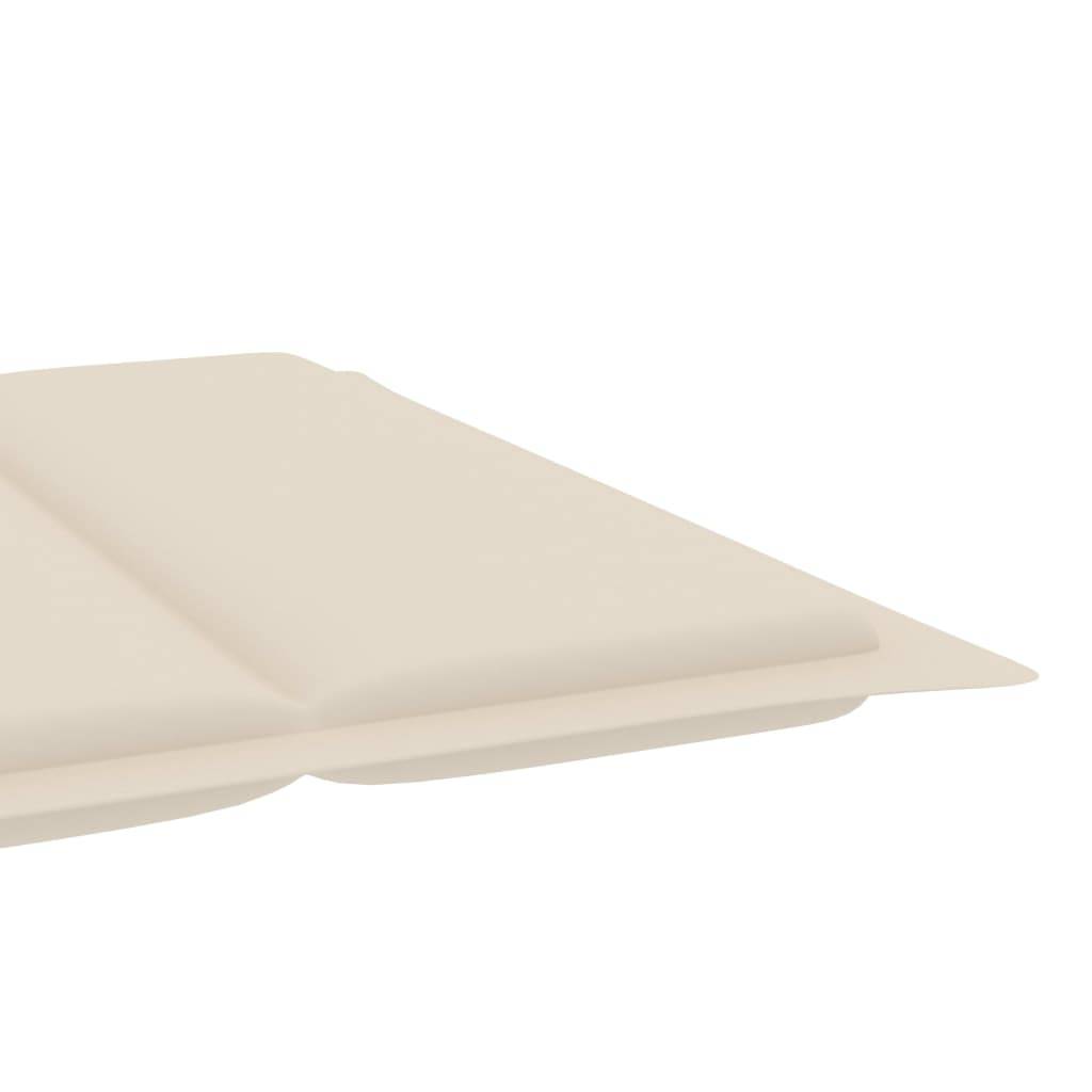 Helloshop26 - Transat chaise longue bain de soleil lit de jardin terrasse meuble d'extérieur à bascule avec coussin bois de teck solide - Imagen 6