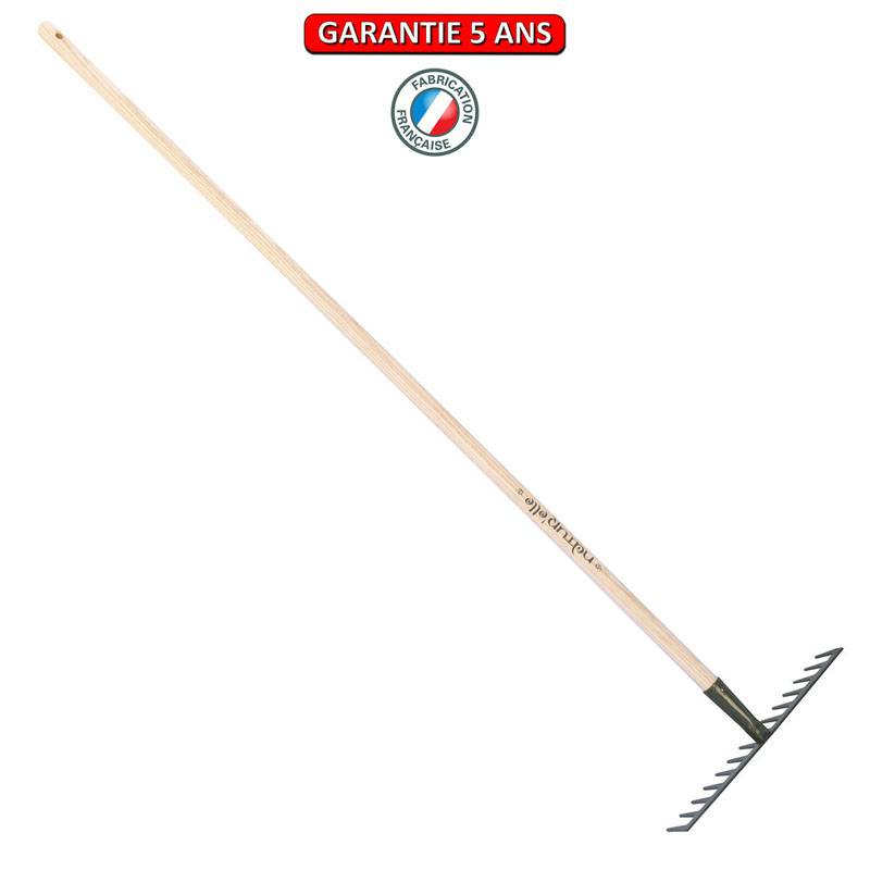 Outils Perrin - Râteau soudé 14 dents droites manche 150cm - Gris algue Outils Perrin
